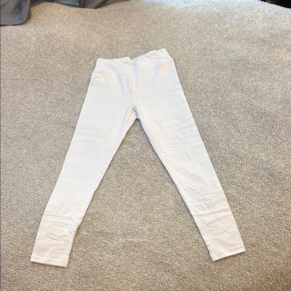 White Full-Length Slim Fit Leggings